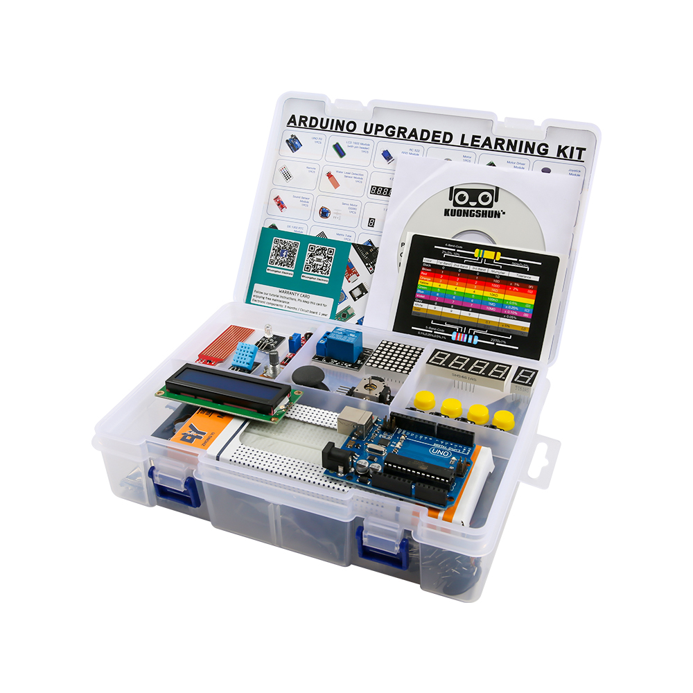 Обучающий набор Arduino UNO R3 DIP без фирменного логотипа и батарейки крона 9В